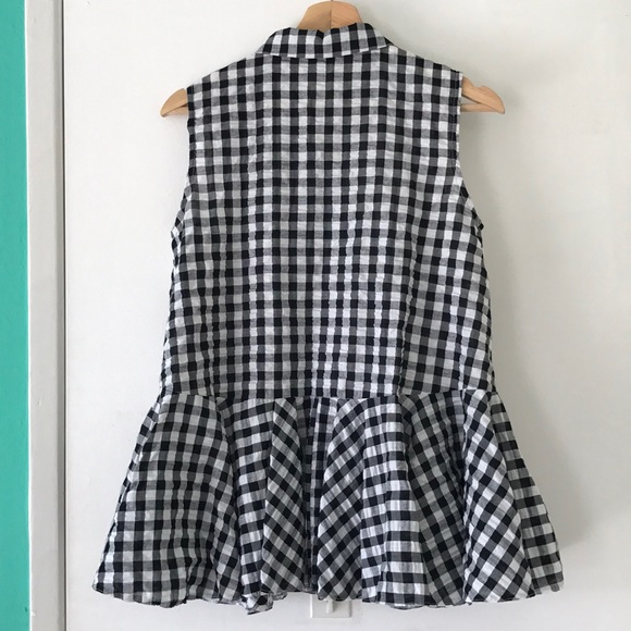 LF sleeveless gingham Long top - Picture 4 of 6